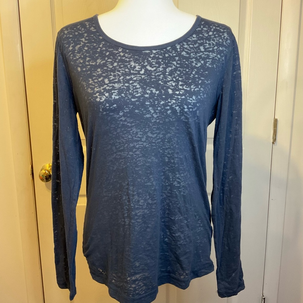 Women's Blue Long Sleeve Top